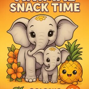 Animal & Snack Time – 184 Animals & Fruits Coloring Pages for Kids