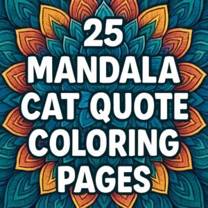 Catitude & Calm – 25 Mandala Cat Quote Pages