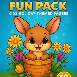 Holiday Fun Pack – 60 Kids Holiday-Themed Coloring Pages