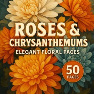 Roses & Chrysanthemums – 50 Elegant Floral Pages